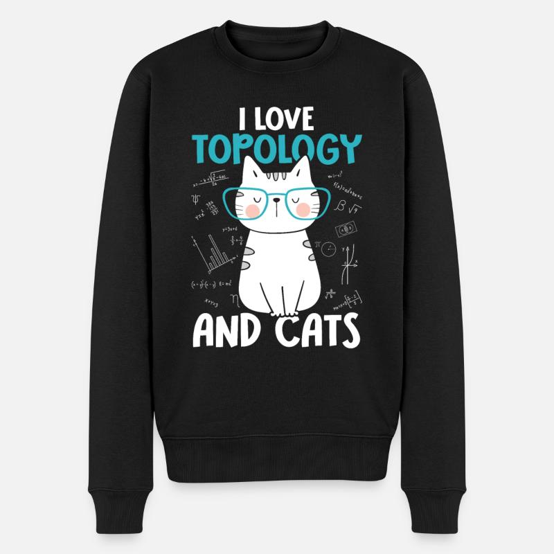 J’aime les chats - Topologie - Pull Premium bio Homme - noir