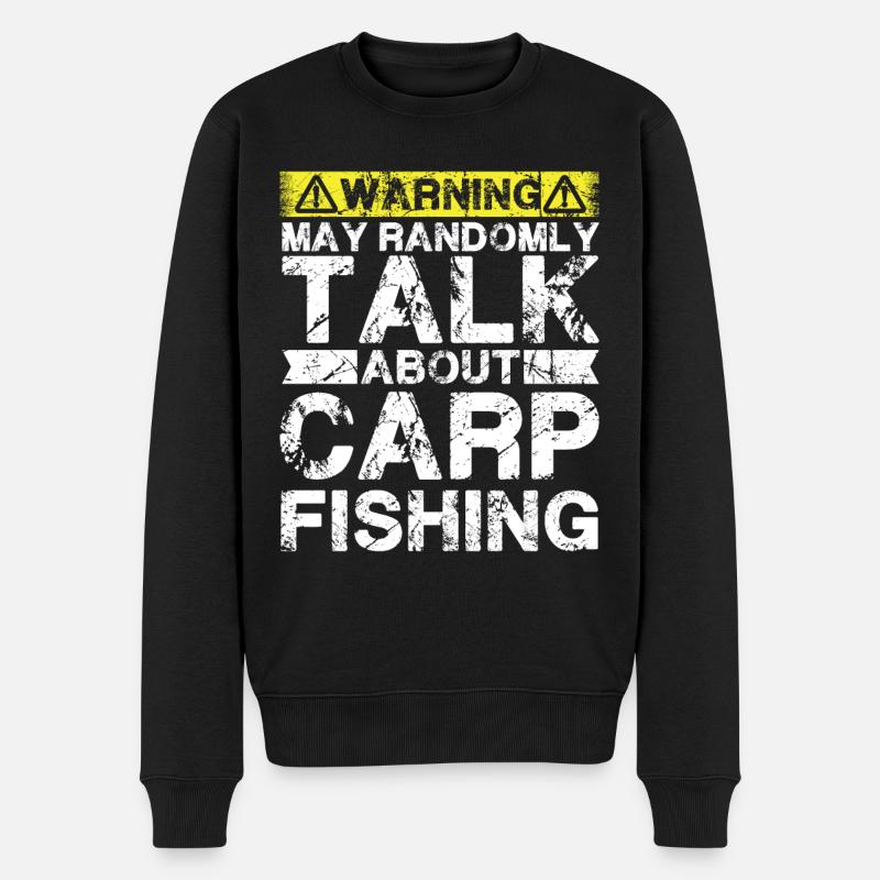 Pêche - Poisson carpe - Pull Premium bio Homme - noir