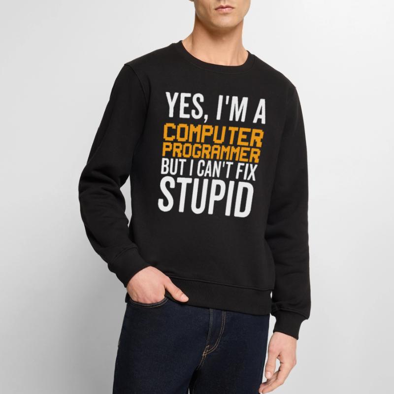 Stupid - Computer Programmer Men's Premium Organic Jumper
