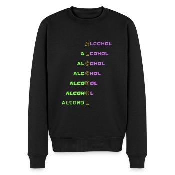 Drunk Alcohol T-shirt - Männer Premium Bio Pullover - Schwarz - Vorne - Nico (187cm)