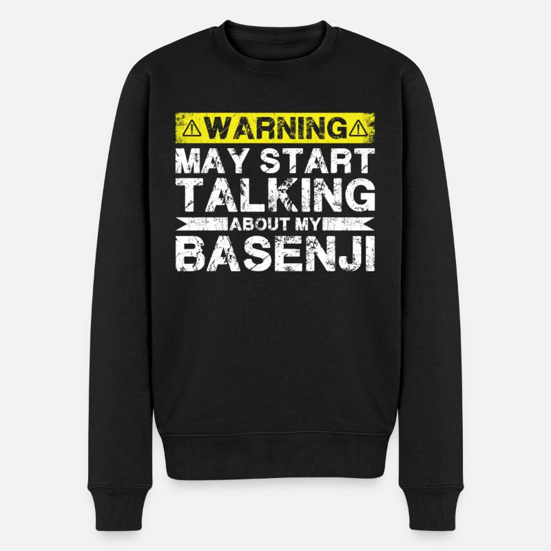Apropos Basenji - Männer Premium Bio Pullover - Schwarz