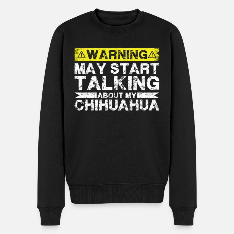 Apropos Chihuahua - Männer Premium Bio Pullover - Schwarz