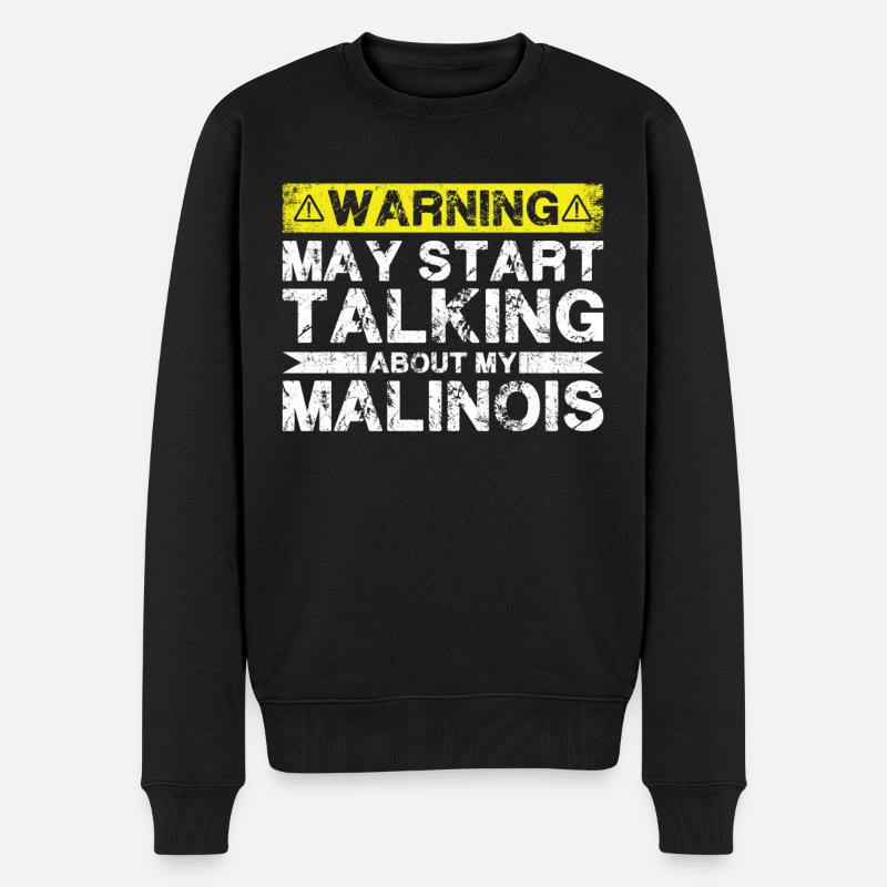 Apropos Malinois - Männer Premium Bio Pullover - Schwarz