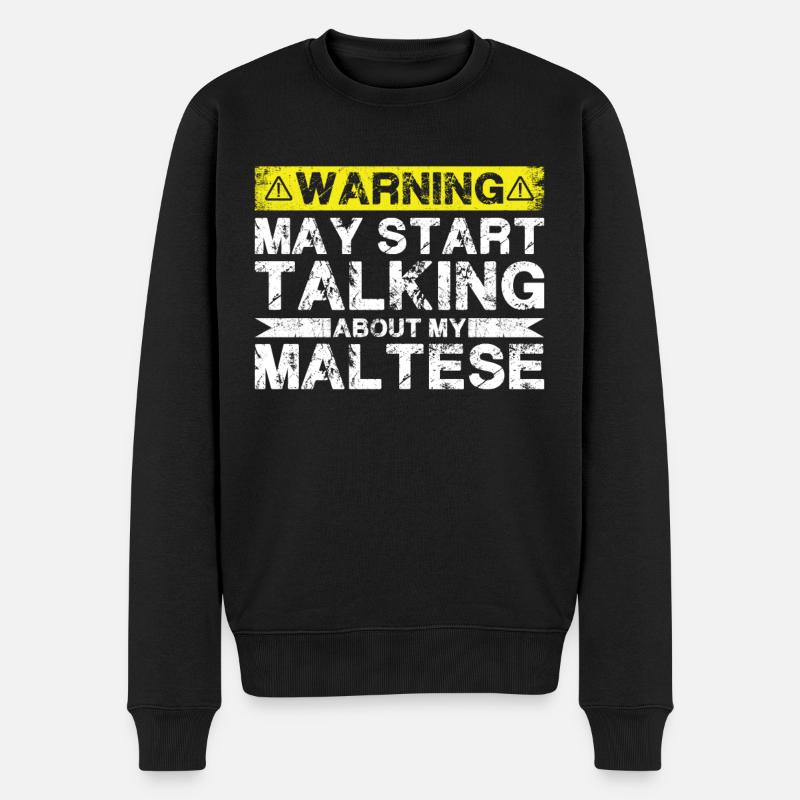Parler du maltais - Pull Premium bio Homme - noir