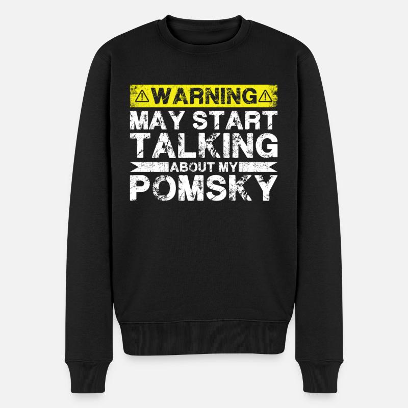 En parlant de Pomsky - Pull Premium bio Homme - noir