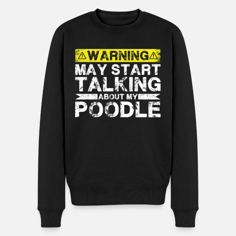 Über Pudel Sprechen - Männer Premium Bio Pullover - Schwarz