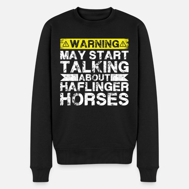 Parlez de Haflinger Horse - Pull Premium bio Homme - noir