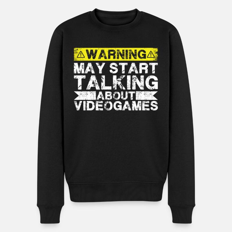 Parler de jeux vidéo - Pull Premium bio Homme - noir