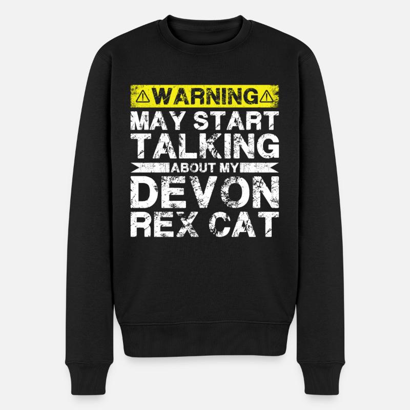 Speaking of Devon Rex Cat - Men's Premium Organic Jumper - black