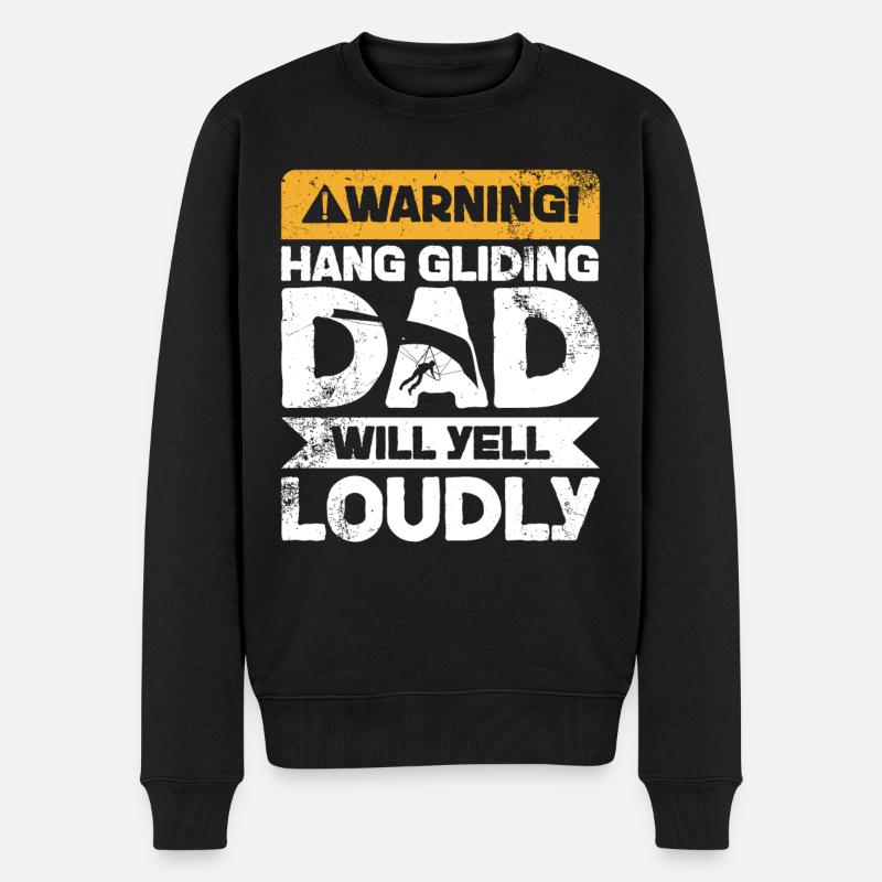Avertissement Cris - Hanggleitvater - Pull Premium bio Homme - noir