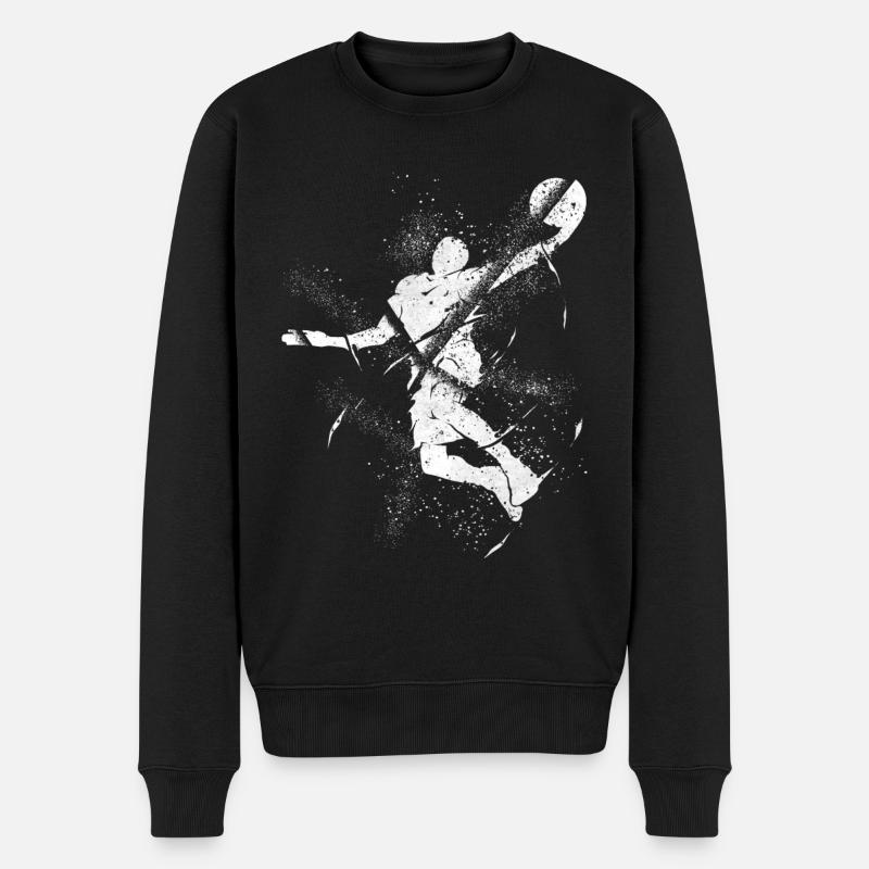 Basketteur Basketteur Dunking Grunge Splash - Pull Premium bio Homme - noir