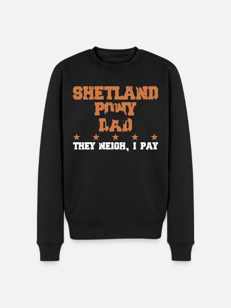 Horse's father - Shetland pony - Men's Premium Organic Jumper - black