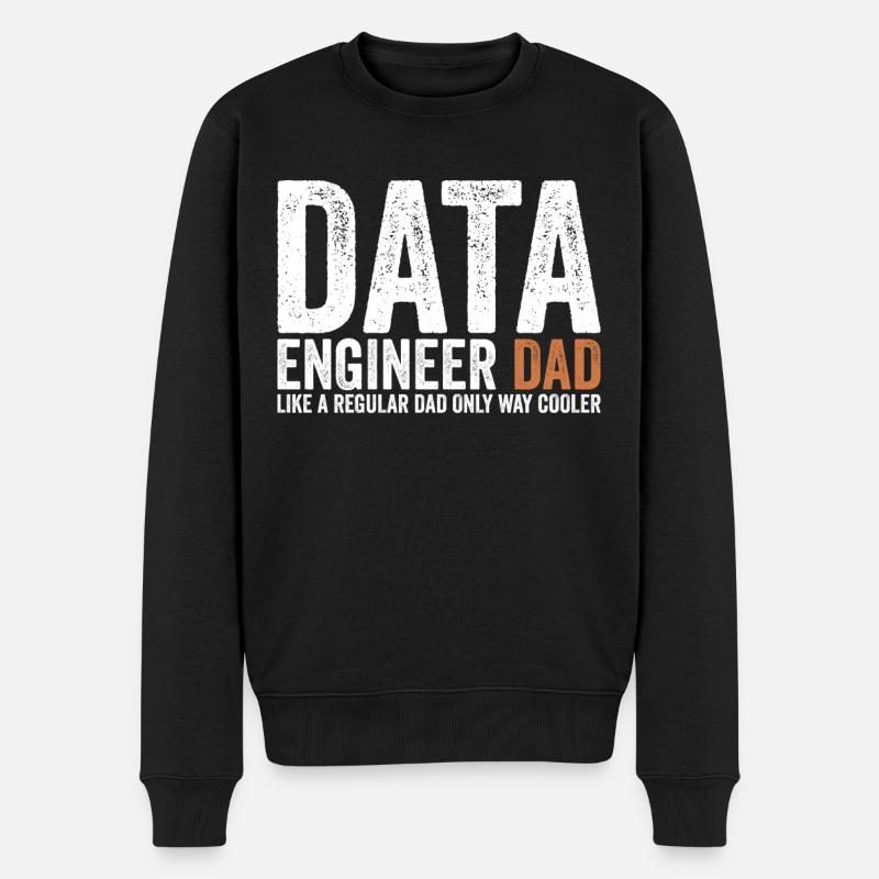 Papa - Data Engineer - Men's Premium Organic Jumper - black