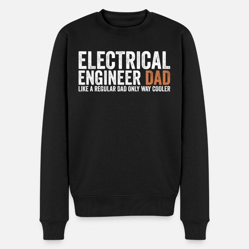 Papa - Electrical Engineer - Men's Premium Organic Jumper - black