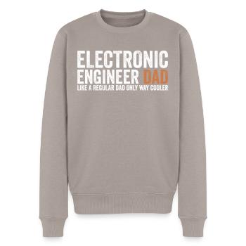 Dad - Electronics technician - Men's Premium Organic Jumper - taupe - Front - Nico (187cm)