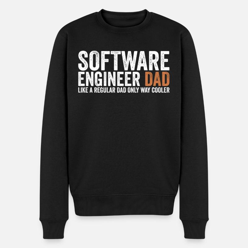 Père - Ingénieur logiciel - Pull Premium bio Homme - noir