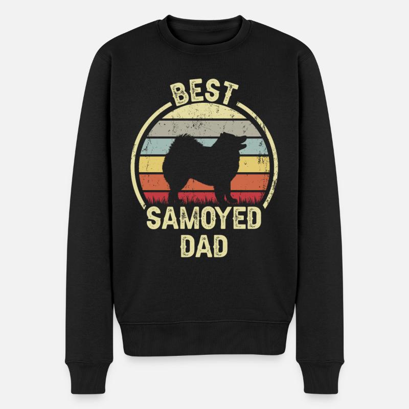 Meilleur père chien - Samoyède - Pull Premium bio Homme - noir