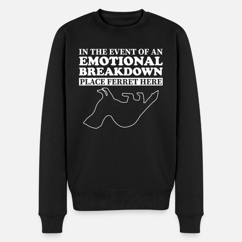 Émotionnel - Papa Mama Ferret - Pull Premium bio Homme - noir