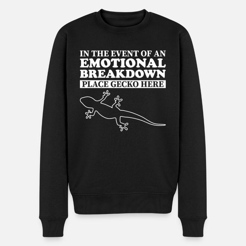 Émotionnel - Papa Mama Gecko - Pull Premium bio Homme - noir