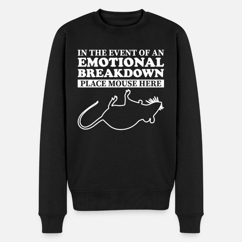 Émotionnel - Papa Mama Mouse - Pull Premium bio Homme - noir