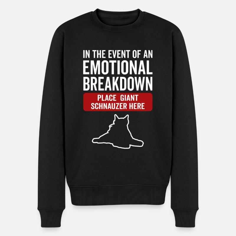 Schnauzer géant canin émotionnel - Pull Premium bio Homme - noir