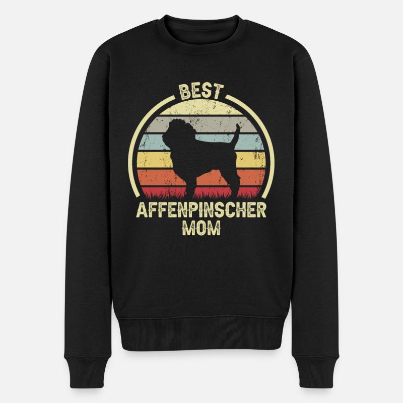 Maman chien - Affenpinscher - Pull Premium bio Homme - noir