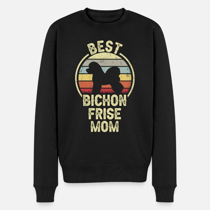 Maman chien - Bichon Frise - Pull Premium bio Homme - noir