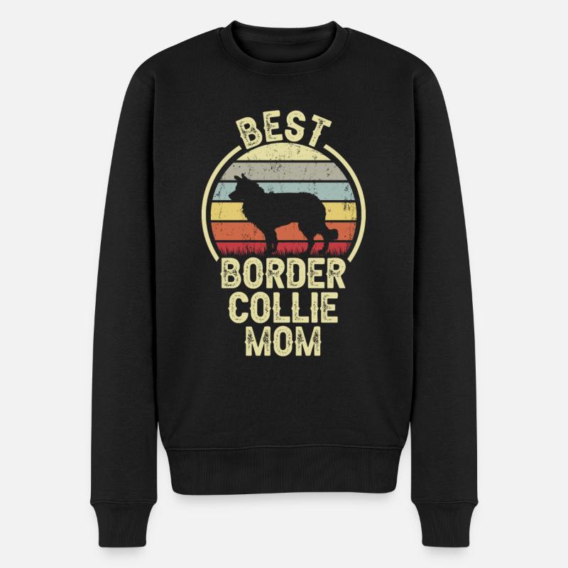 Dog Mama - Border Collie - Pull Premium bio Homme - noir