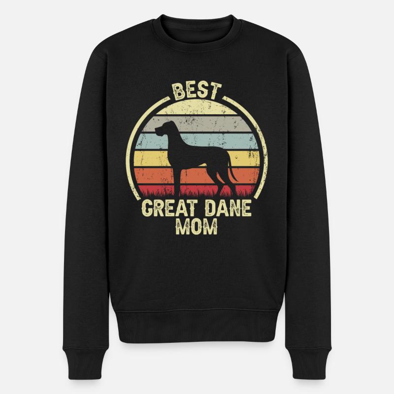 Hundemama - Tolle Dane - Männer Premium Bio Pullover - Schwarz
