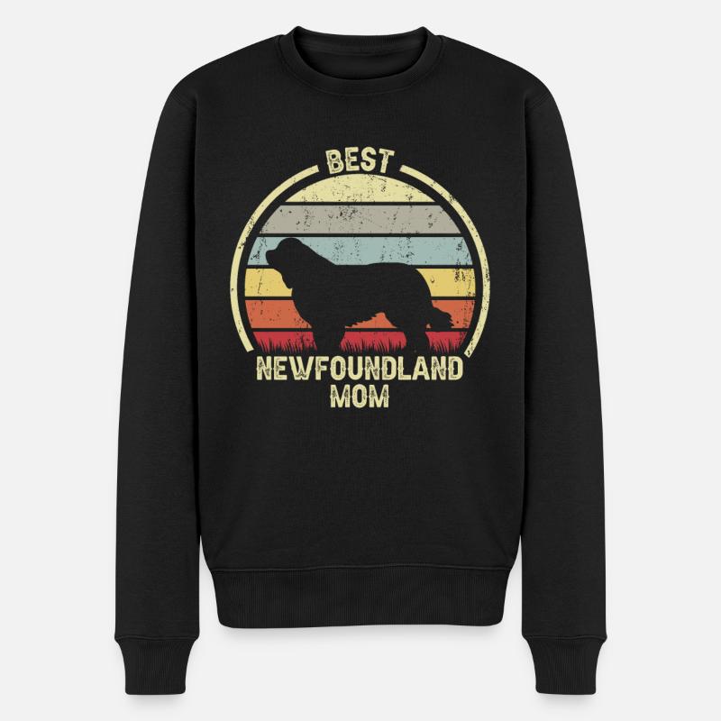 Dog Mom - Terre-Neuve - Pull Premium bio Homme - noir