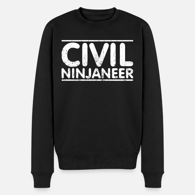 Ninjaneer - Ingénieur civil - Pull Premium bio Homme - noir