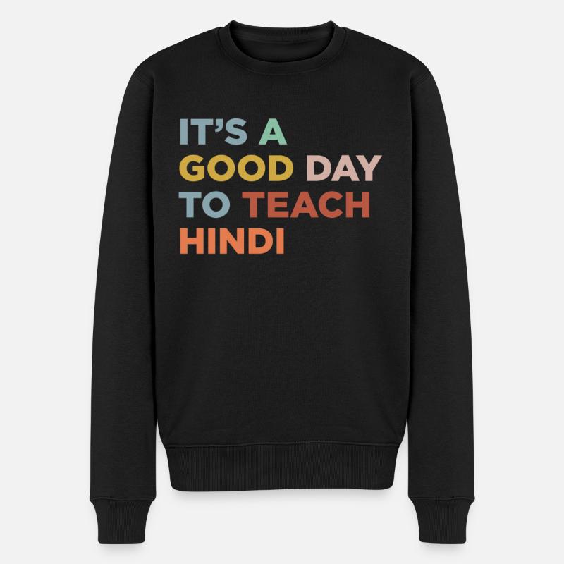 Enseignement de l’enseignement de l’hindi - Pull Premium bio Homme - noir