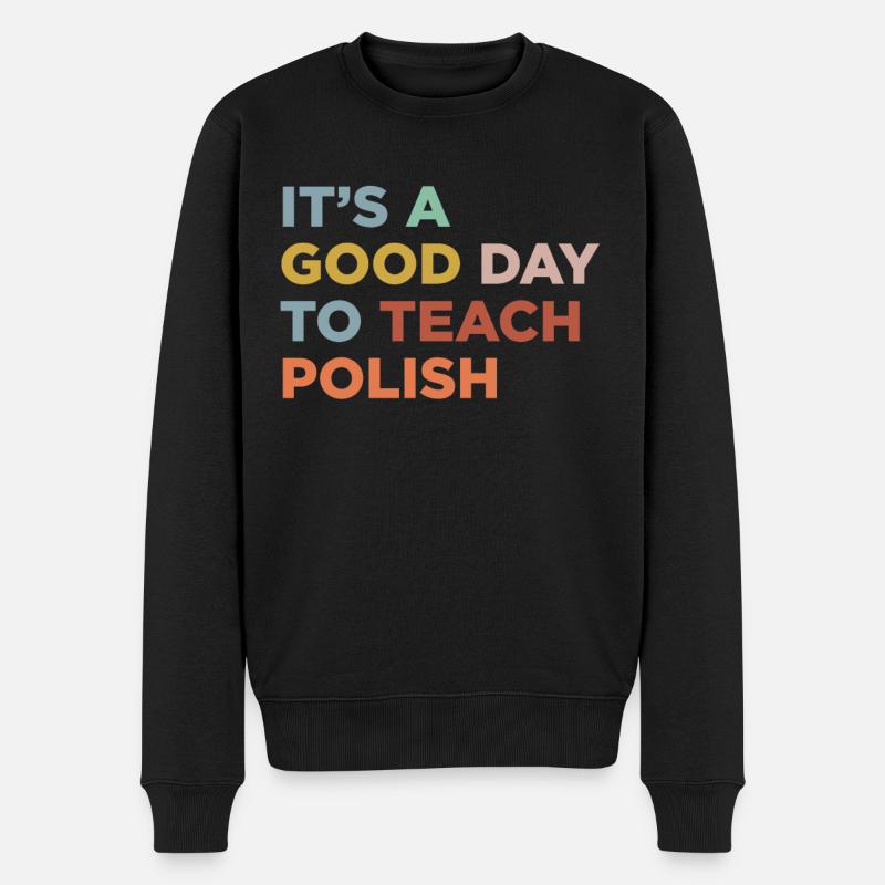 Enseigner au professeur de polonais - Pull Premium bio Homme - noir