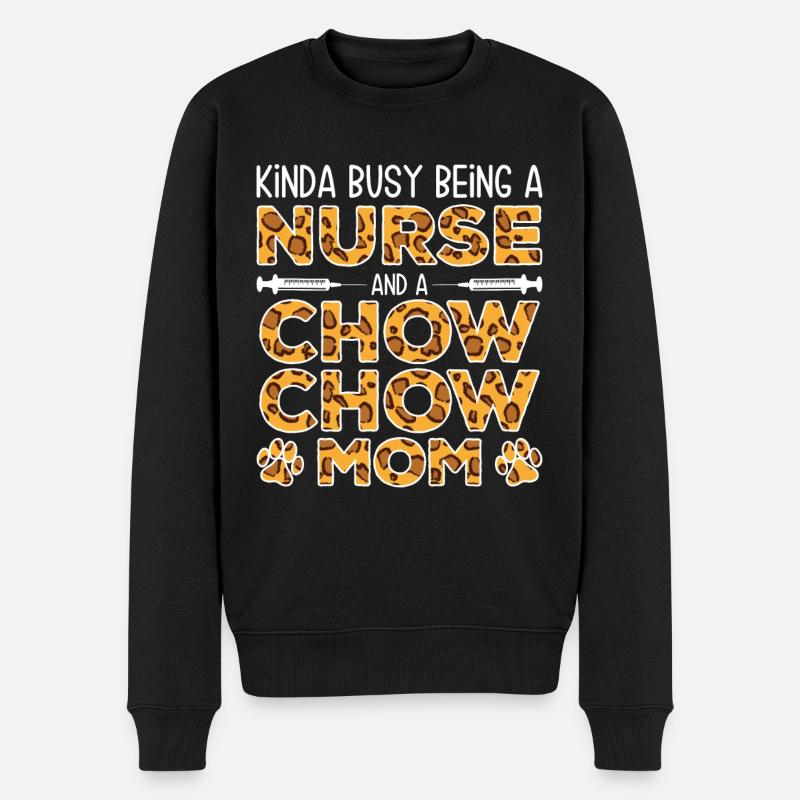 Nourrice-chien Mère - Chow-Chow - Pull Premium bio Homme - noir