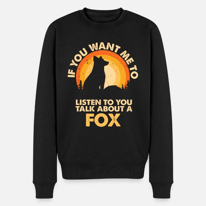 Écoutez parler d’Animal Fox - Pull Premium bio Homme - noir