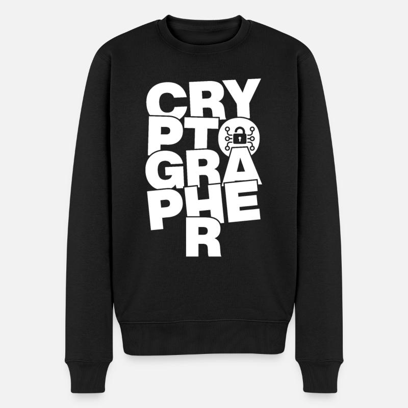 Cryptography profession - Cryptographer - Men's Premium Organic Jumper - black