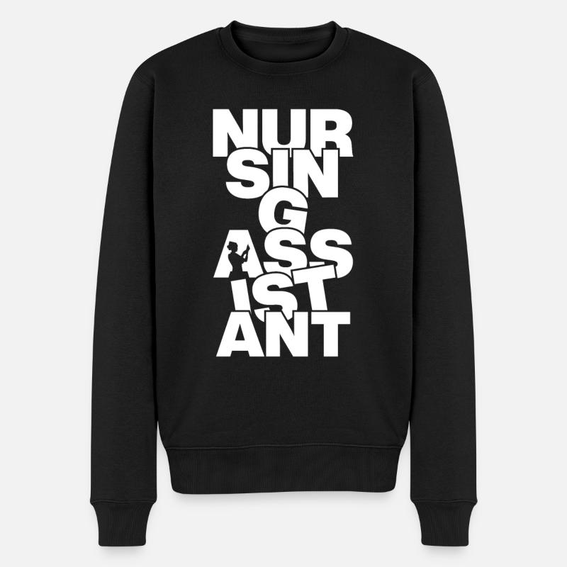 Professional work - Nurse's assistant - Men's Premium Organic Jumper - black