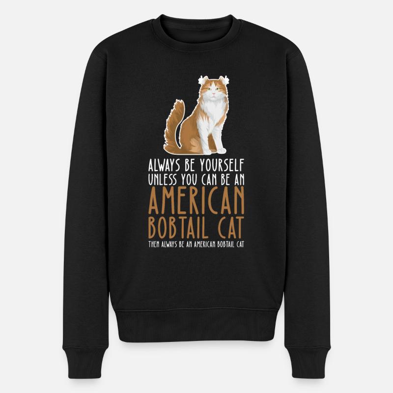 Be Yourself - American Bobtail Cat - Pull Premium bio Homme - noir