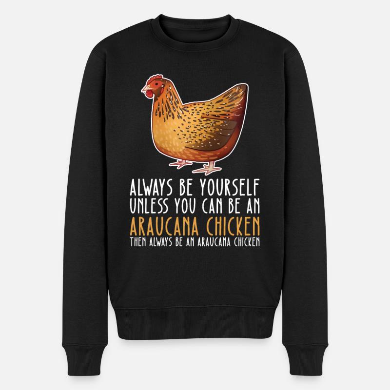 Soyez vous-même - Poulet Araucana - Pull Premium bio Homme - noir
