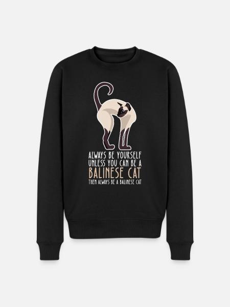 Be Yourself - Balinese Cat - Men's Premium Organic Jumper - black