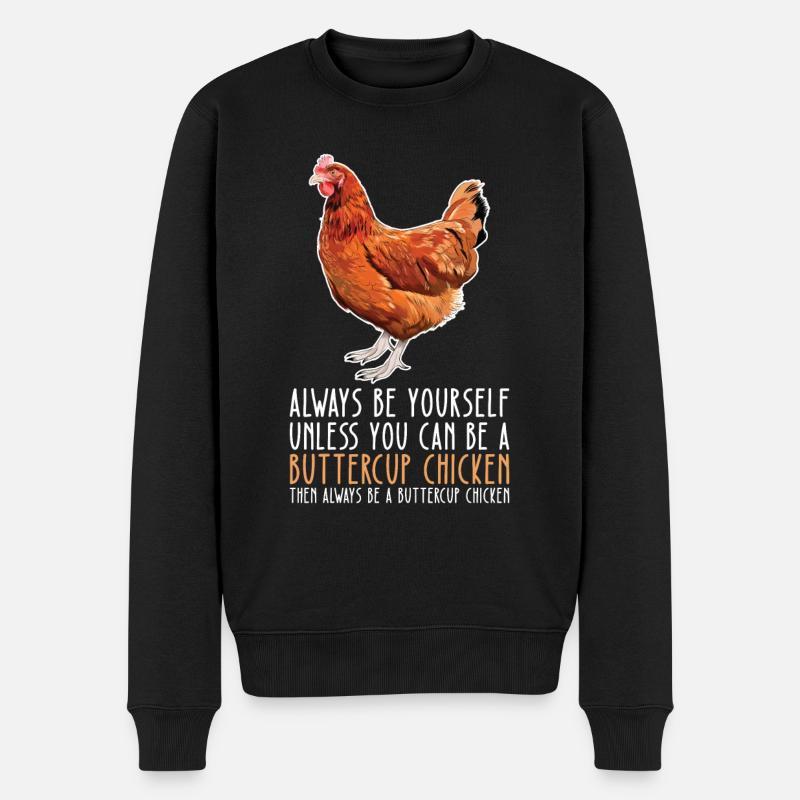 Soyez vous-même - Poulet Buttercup - Pull Premium bio Homme - noir