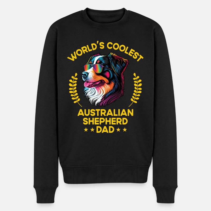 Cool Dog Dad - Berger australien - Pull Premium bio Homme - noir