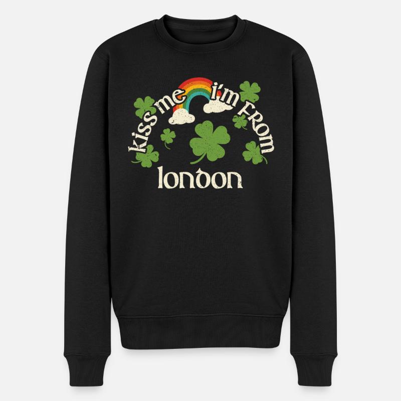 Kiss Me - Saint-Patrick Londres - Pull Premium bio Homme - noir