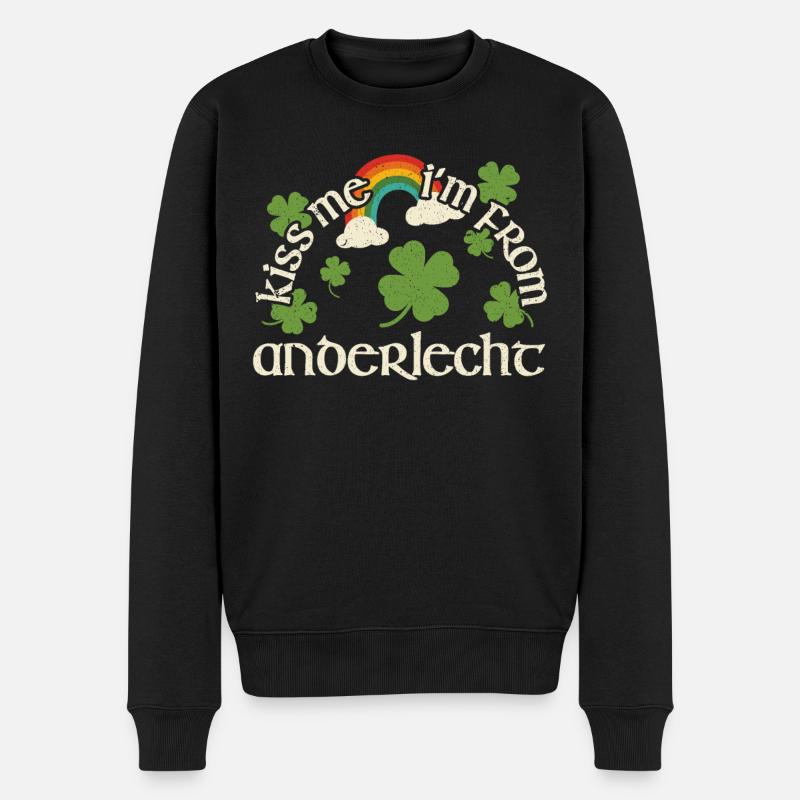 Embrasse-moi - Saint-Patrick Anderlecht - Pull Premium bio Homme - noir