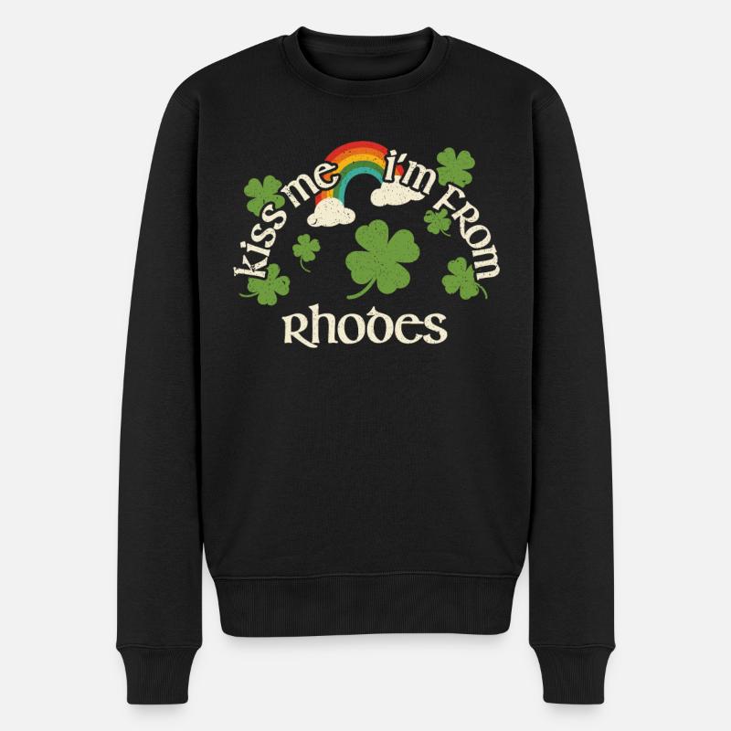 Embrasse-moi - Saint-Patrick Rhodes - Pull Premium bio Homme - noir