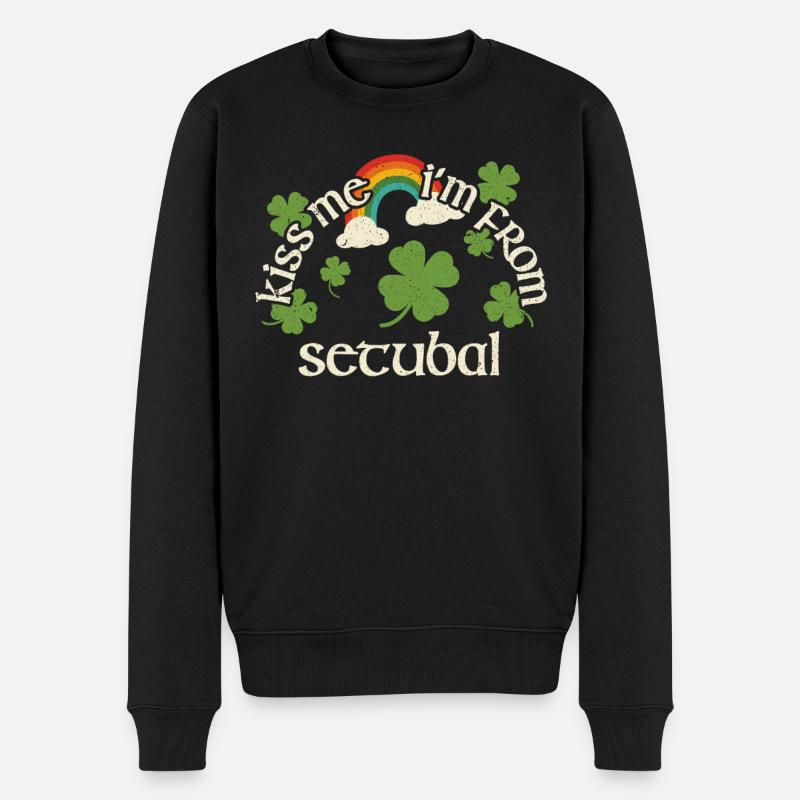 Embrasse-moi - Saint-Patrick Setubal - Pull Premium bio Homme - noir