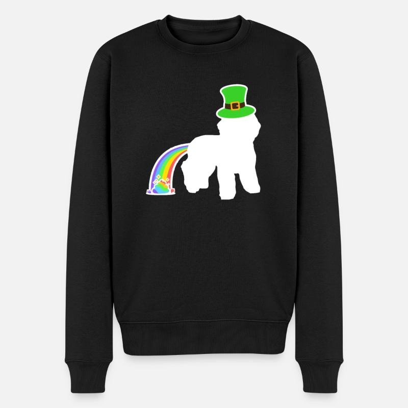 Chien de Saint-Patrick - bolognaise - Pull Premium bio Homme - noir