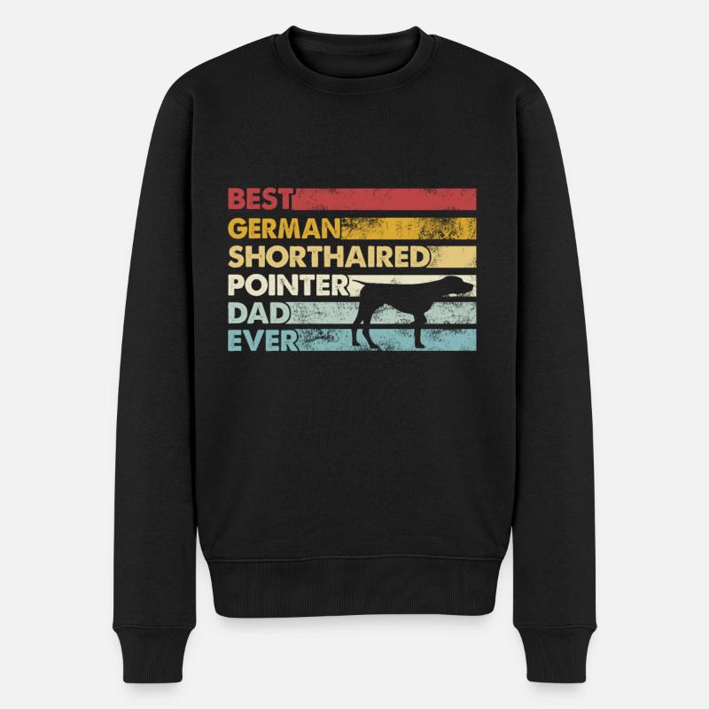 Bester Vater - Deutsch Kurzhaar - Männer Premium Bio Pullover - Schwarz
