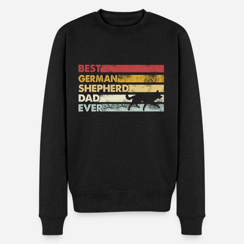 Bester Vater Aller Zeiten - Deutscher Schäferhund - Männer Premium Bio Pullover - Schwarz