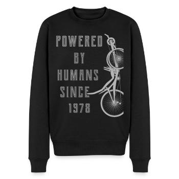 PROPULSÉ PAR L’HUMAIN DEPUIS 1978 - Pull Premium bio Homme - noir - Devant - Nico (187cm)